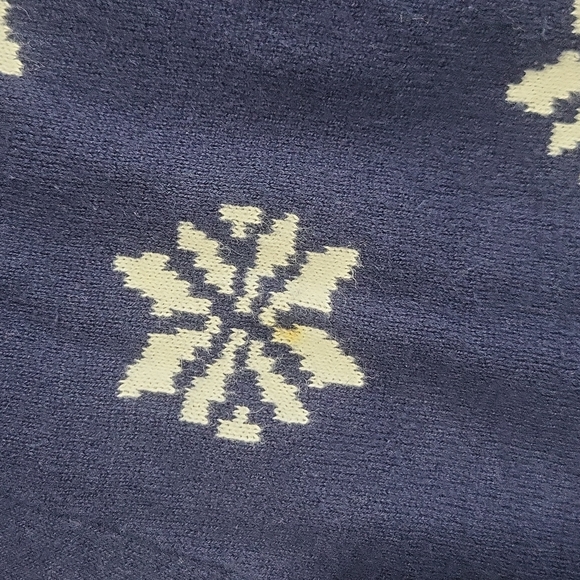 HANNAH ANDERSSON 100% Combed Cotton Blue Snowflake Sweater Dress - 120 - Picture 10 of 10